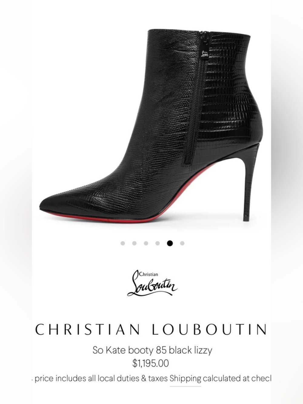 Christian Louboutin So Kate Black Lizzy Bootie 85mm, size 37 - Picture 10 of 12